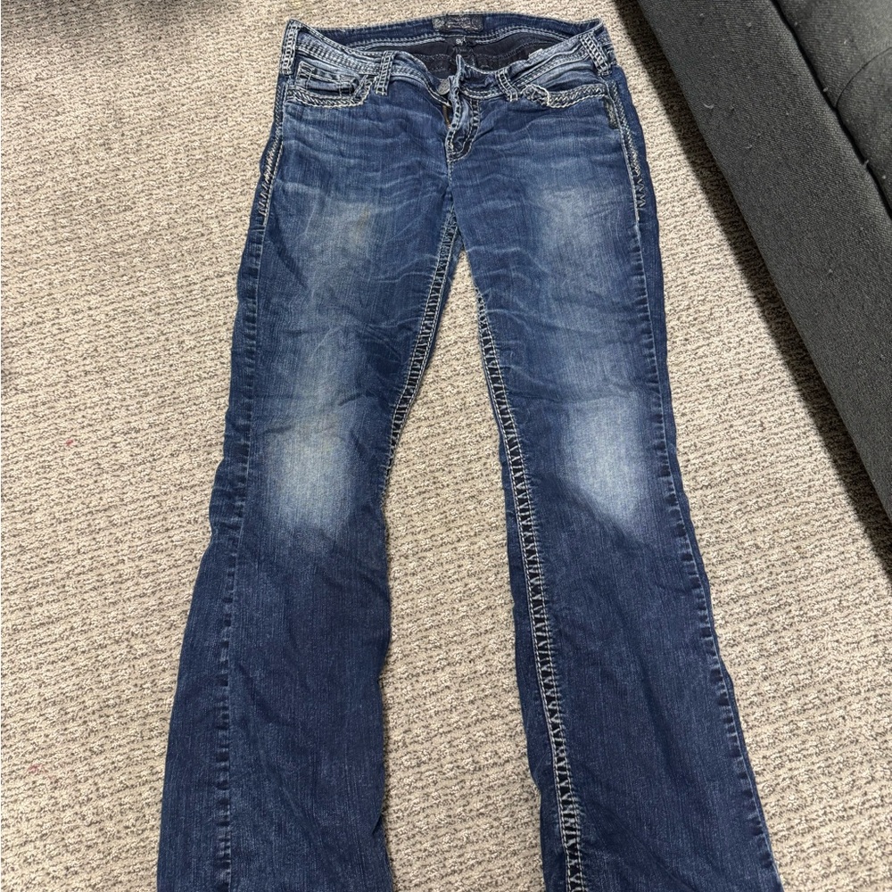 Silver Jeans Dark Blue Boot Cut Jeans